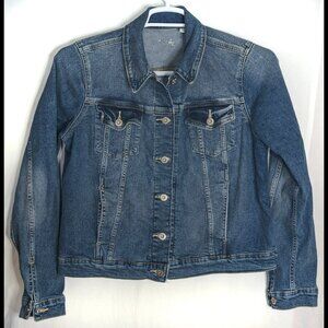 Lovely DENIZEN by LEVI'S Women's Size XL Faded Blue L/S Stretch Denim Jacket